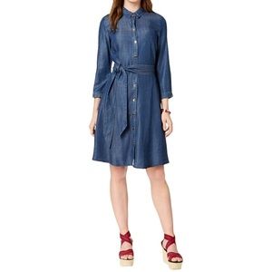 Tommy Hilfiger Women’s 3/4 Sleeve Chambray Shirt Dress